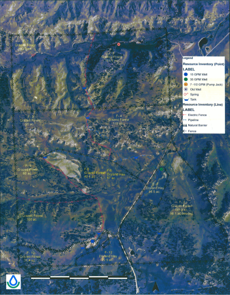 Map-of-Fences-&-Water---Fishel-Creek-Ranch---Roundup,-Montana---Western-Agri-Financial